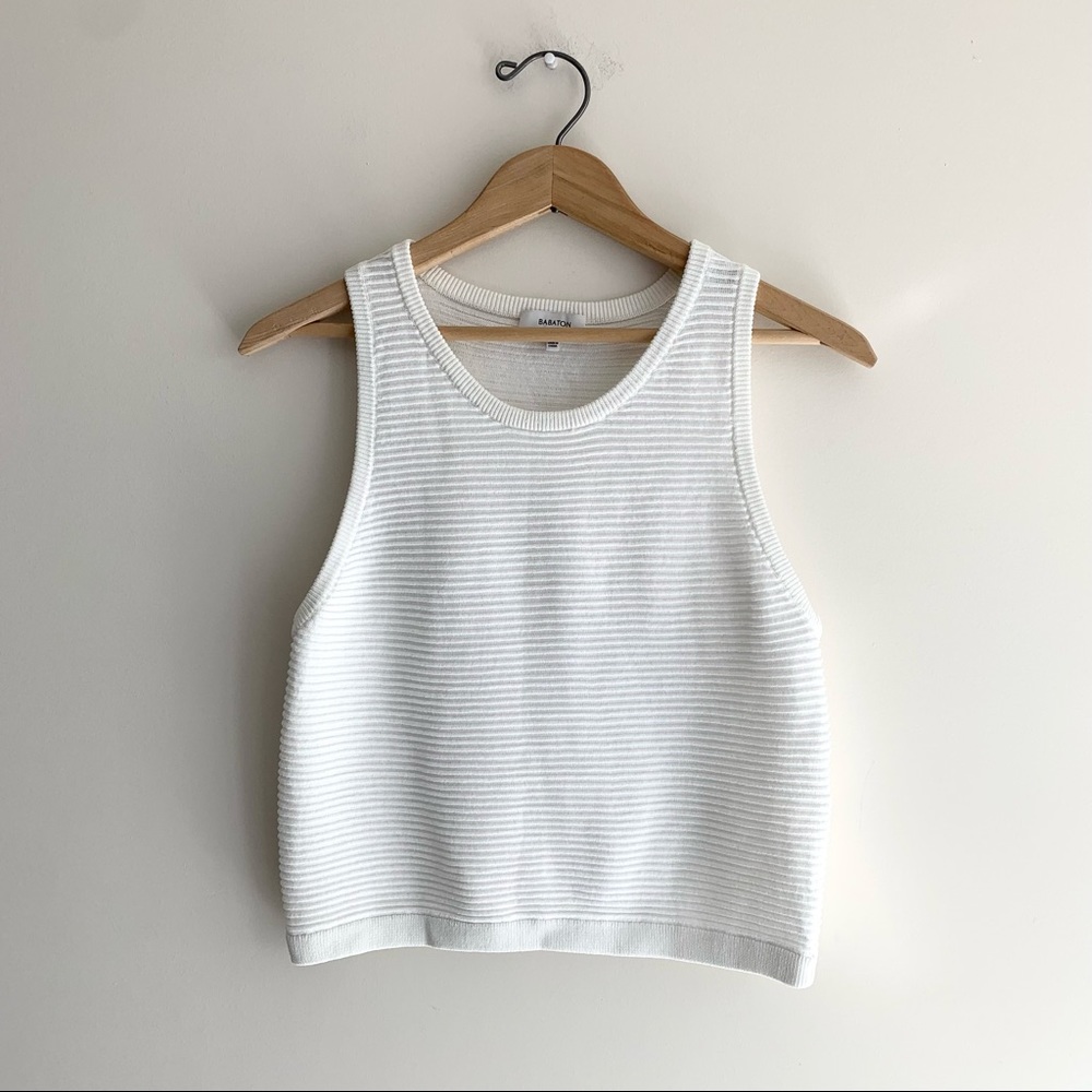 Aritzia Babaton Alrik Knit Top White Size XS - Picture 8 of 16